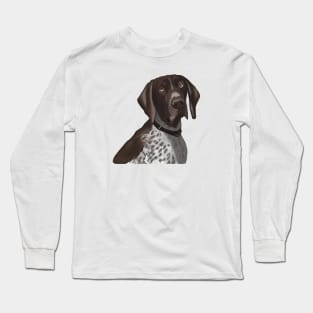 Cute German Shorthaired Pointer Drawing Long Sleeve T-Shirt